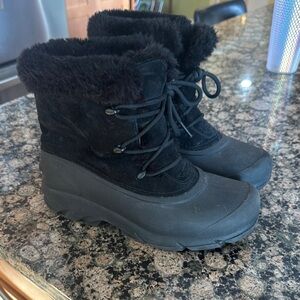 Black Fur-Lined Winter Boots